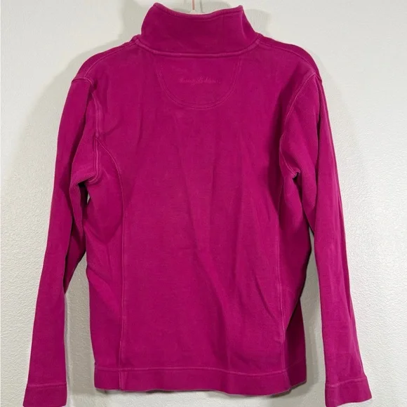 Tommy Bahama Sweater Quarter Zip Pullover Heavy Warm Purple Pink Magenta Women S - Picture 5 of 6